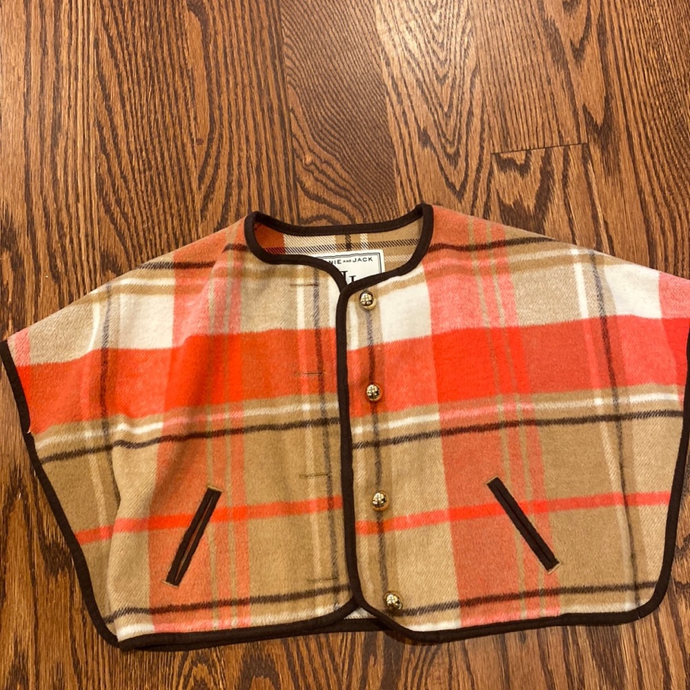 Janie and Jack 6-12 m plaid cape